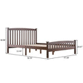 Bed Frame with Headboard, SEGMART Full Size Bed Frame for Adults Kids, Platform Bed Frame with Wood Slat Support, Solid Wood Bed Frame, Bed Frame No Box Spring Need, 78.7"Lx57.2"Wx39"H, Walnut, H2491