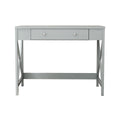 Segmart Simple Makeup Vanity Table with Storage Drawer, X Design Accent Design, Grey, S9178