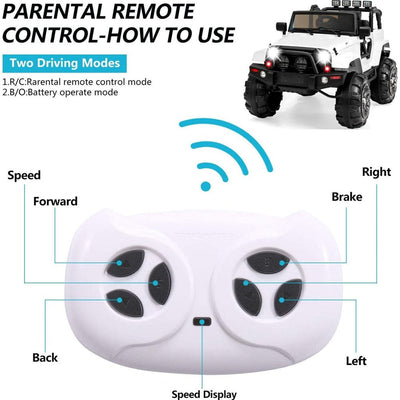 SEGMART 12V Kids Ride On Truck Car, 2021 Battery Powered 4 Tries Electric Car with Parent Remote, Suspension Tries, LED Lights, 3 Speeds, Kids Electric Vehicles for Boys and Girls, Red, S11115