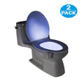 Toilet Night Light(2Pack), 8-Color Led Motion Activated Toilet Seat Light, Fit Any Toilet Bowl, Toilet Bowl Light with Two Mode Motion Sensor LED Washroom Night Light, I5209