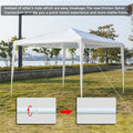 Canopy Party Tent for Outside, 10' x 10' Patio Gazebo Tent with 4 SideWalls, SEGMART Upgraded White Outdoor Party Wedding Tent, White Backyard Tent for Catering Garden Beach Camping,L163