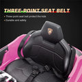Segmart Pink 12 V Lamborghini Car Powered Ride-On with Remote Control, L