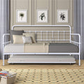 Twin Metal Trundle Bed Frame, SEGMART Twin Trundle Beds with Trundle Included, Daybed & Trundle with Metal Slat Support, Twin Daybed for Adults Kids Teens, Bed Frame No Box Spring Needed, H527