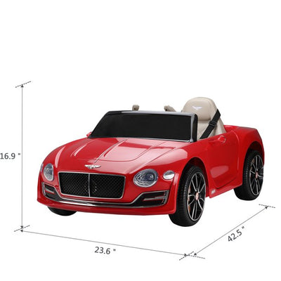 Ride on Toys for 3-4 Year Olds Boy Girl, Licensed Bentley 12 V Kids Ride On Car with Remote Control,LED Lights and Horn