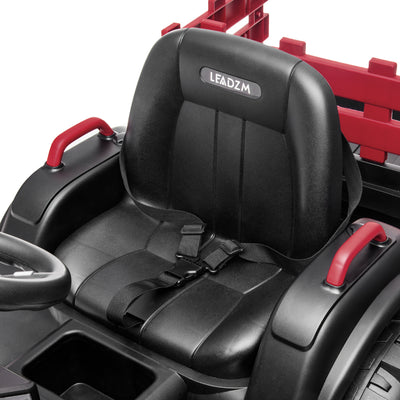 Power Tries Kids Ride on Car Toy, SEGMART 12V Ride-On Agricultural Vehicle with Trailer, Boys & Girls Kid Tractor with Charger, 2 Speeds, Music, Birthday Gift for 1-5 Boys & Girls, Red, SS026