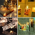 20 Photo Clip String Fairy Lights for Hanging Pictures, Cards, Artwork, Decorations - 6.5 Feet, Warm White, LED, Indoor, L