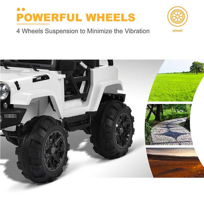 SEGMART 12V Kids Ride On Truck Car, 2022 Battery 4 Wheels Electric Car with Parent Remote, Suspension Wheels, LED Lights, 3 Speeds, Kids Electric Vehicles for Boys and Girls, Red, S11115