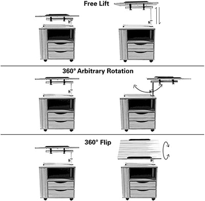 Walnut Nighstand with Swivel Top