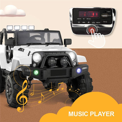 SEGMART 12V Kids Ride On Truck Car, 2022 Battery 4 Wheels Electric Car with Parent Remote, Suspension Wheels, LED Lights, 3 Speeds, Kids Electric Vehicles for Boys and Girls, Red, S11115