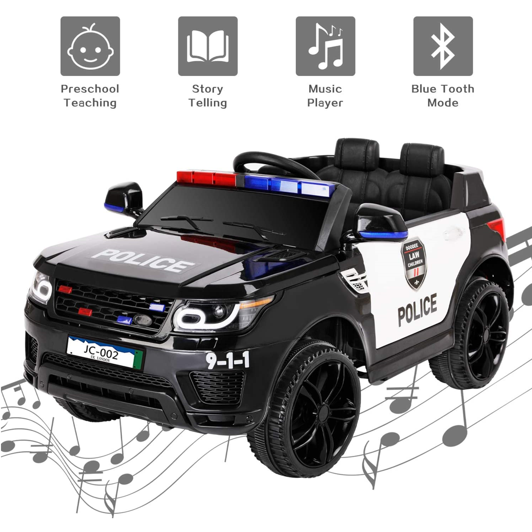 Battery Powered Police Ride on Toys, 12V Ride on Cars with Remote Cont ...