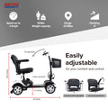 SEGMART Mobility Scooters, 4 Wheel Mobility Scooter, Motorized Electric Medical Carts for Adults, S09