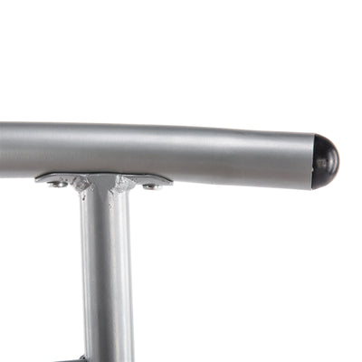 3 Piece Breakfast Set, Modern Dining Table Set, Durable Metal Frame and Wood Tabletop Kitchen Table and Chairs for 2, Dining Set Round Kitchen Table with Wine Bottle Rack, Steel Tube, Brown