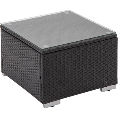 Outdoor Lounge Chairs, 3Pcs Patio Chaise Lounge Chairs Furniture Set with Adjustable Back and Coffee Table, All-Weather Rattan Reclining Lounge Chair for Beach, Backyard, Porch, Garden, Pool, S1002