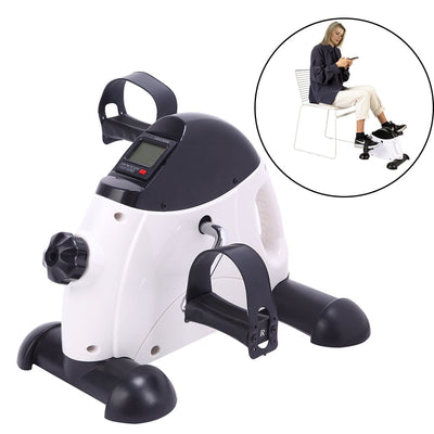 Mini Pedal Exerciser, Portable Mini Exercise Bike for Legs and Arms, SEGMART Indoor Under Desk Cycle Pedal Bike with LCD Display, Adjustable Resistance, Home Use Feet Trainer Exercise Equipment, L6385