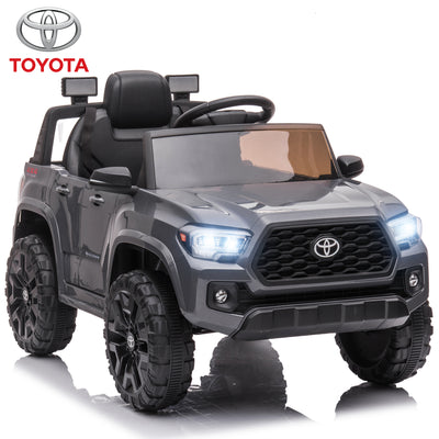 Licensed Toyota Tacoma Electric Ride on Vehicle for Kids, 12V Powered Ride on Car Toys with Remote Control, LED Lights, MP3 Player, Black