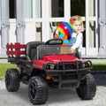 Segmart® 12v Kids Ride On Red Truck Kids Cars