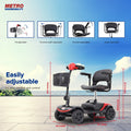 Segmart 4 Wheel Powered Wheelchair, Outdoor Long Range Travel Mobility Scooter with Detachable Basket, Handicap Senior Mobility Scooters with Control Panel, Maximum Speed 5 Mph, 265 lbs, Lite Red, SS558