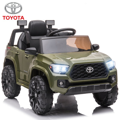 Licensed Toyota Tacoma Electric Ride on Vehicle for Kids, 12V Powered Ride on Car Toys with Remote Control, LED Lights, MP3 Player, Black