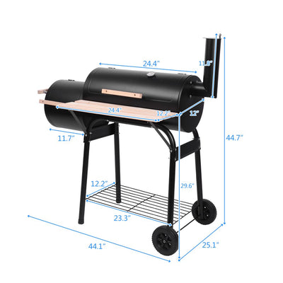 Segmart 12" Portable Charcoal Grill with Convenient Storage