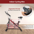 Indoor Cycling Bike, Professional Stationary Exercise Bike with LCD monitor, Bottle Holder, Smooth Belt Drive Cycling Bike, Adjustable Seat Bicycle Stationary Bike for Home Cardio Gym Workout, L5885