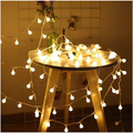 LED String Lights, 19.68FT 40LED Ball String Lights Indoor/Outdoor Decorative Light with Remote Control, Globe Christmas Starry Fairy String Lights for Bedroom, Kids Room, Dorm, Garden, Party, I0967