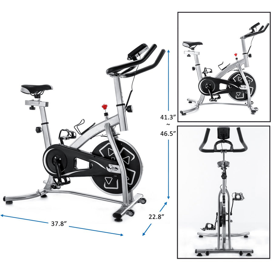 Cycling Bike, Professional Indoor Stationary Cycling Bike, Smooth Quiet Belt Drive Exercise Bike, Bike with LED Monitor/Adjustable Handlebar seat, for Home Cardio Gym Workout, I7781