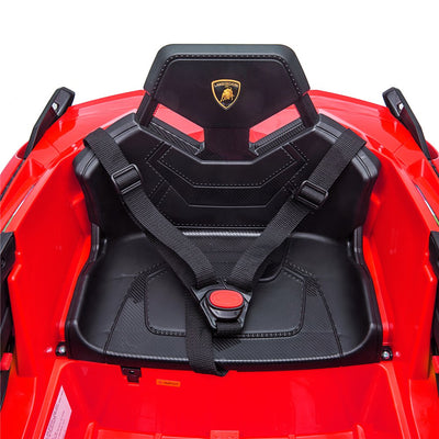 Electric Kids Ride on Toys for Boys Girls, 12V Ride on Cars with Remote Control, Battery Powered Ride on Sport Car, Ride on Toys with LED Lights/Safety-Belt/Horn, Red, LLL3289