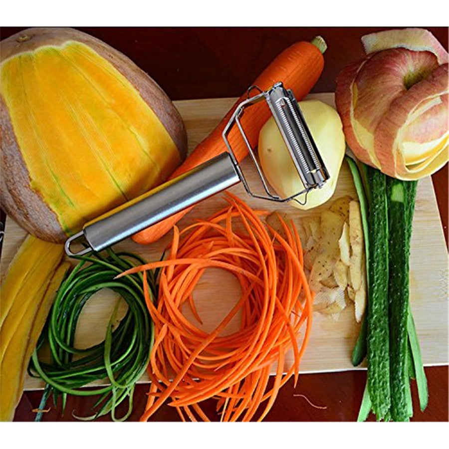 Julienne Potato Peeler for Kitchen, SEGMART 6.9'' x 3.1'' Premium Ultra Sharp Julienne Peeler & Vegetable Peeler, Ergonomic Peeler with Stainless Steel Handle for Fruit Vegetable Carrot Apple, S5695