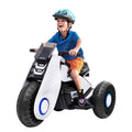 Segmart® White 6V/4.5Ah Dirt Bike for Boys and Girls, 3-7 Years Old