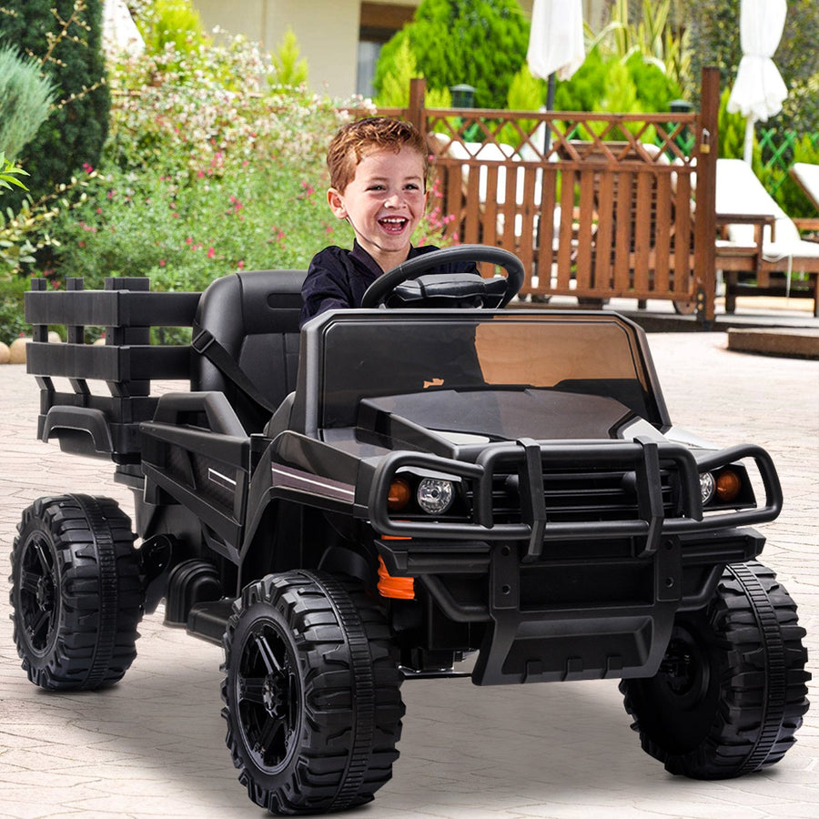 Segmart® 12v Kids Ride On Black Truck Kids Cars