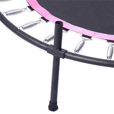 48" Mini Trampoline for Kids, Portable Small Toddler Trampoline with Enclosure, Durable and Safe Rebounder Trampoline for Kid Exercise & Play Indoor or Outdoor, Pink, L087