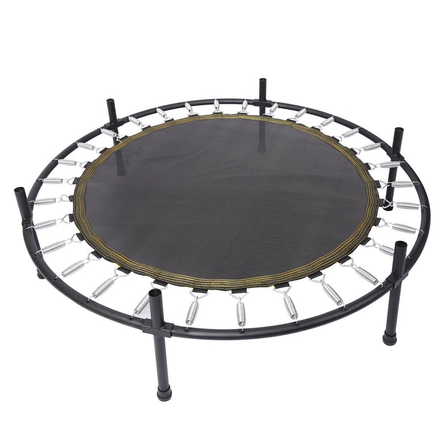 Kids Outdoor Mini Trampoline, 48" Yellow Portable Small Toddler Trampoline with Safety Net, Durable and Safe Rebounder Trampoline for Kid Exercise & Play Indoor or Outdoor, L091
