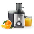 Vegetable Juicer Juice Extractor, SEGMART 600W Orange Juicer Cold Press Juicer Machine, 3 Speed Electric Juicer Wide Mouth, Fruit Juicer with Overheating Protection, Easy Clean, Stainless Steel, H1744