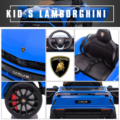 Electric Cars for Kids to Ride, 12V Realistic Lamborghini Kid Electric Ride on Car with Remote Control and MP3 Player, Kids Electric Vehicle with LED Light, Radio, Birthday Gift for Kids, Pink, S7816