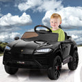 Kids Electric Cars for Backyard, Licensed Lamborghini Ride-on Toy, 12V Rechargeable Battery Electric 4 Wheels Car with Remote Control, Horn, Radio, USB Port, Spring Suspension, LED Light, Blue, SS2461