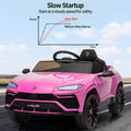 Electric Cars for Kids to Ride, 12V Realistic Lamborghini Kid Electric Ride on Car with Remote Control and MP3 Player, Kids Electric Vehicle with LED Light, Radio, Birthday Gift for Kids, Pink, S7816