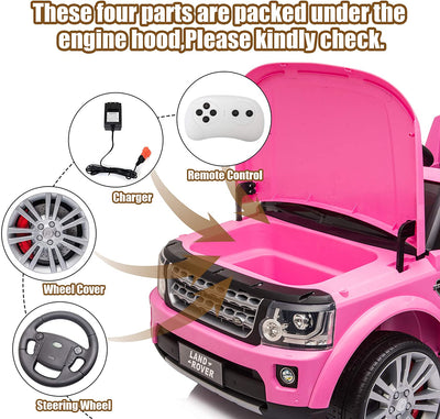 SEGMART Ride-On Car Toys, 12V Battery Powered Electric 4 Trie Kids Toys with Remote Control, S01