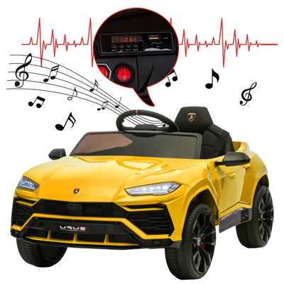 Electric Cars for Kids to Ride, 12V Realistic Lamborghini Kid Electric Ride on Car with Remote Control and MP3 Player, Kids Electric Vehicle with LED Light, Radio, Birthday Gift for Kids, Pink, S7816