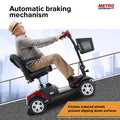 Segmart Compact Mobility Scooters for Senior, Heavy Duty Handicap Electric Scooters with 4 Wheel, Lightweight Motorized Scooter with Detachable Basket, Outdoor Scooter with Anti-Tip wheel, Red, SS1380