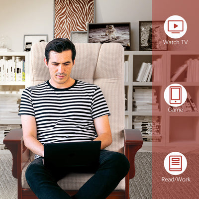 Segmart Nursery Glider Chair and Ottoman Sets, Solid Wood Base Premium Hoop Glider with Padded Cushions, Rustic Style Rocking Chair with Ottoman for Nursing and Relaxing, Retro Cherry