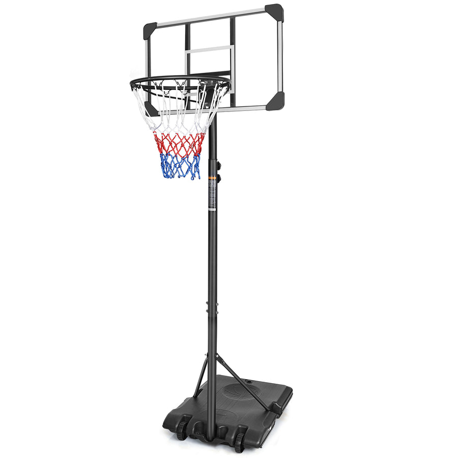 Segmart 28" Basketball Hoop Patio 5.8ft-7ft, Indoor Outdoor Portable Basketball Court Stand for Kids & Adults Poolside Swimming Games