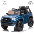 Ride On Kids Truck Car, Segmart Licensed Toyota Tacoma 12 Volt Electric 4 Trie Vehicle with Remote Control, 2 Speeds, 2 LED Headlights, Brakes and Gas Pedal, AUX, Blue, SS2630