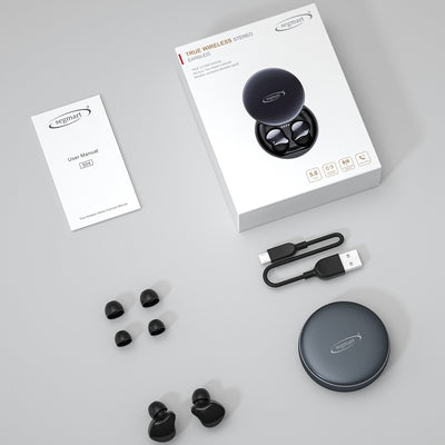 SEGMART Wireless Bluetooth Earbuds, Wireless Earphones with Microphone, Wireless Earbuds for iPhone, True Wireless Earbuds Bluetooth 5.0, IPX5 Waterproof in-Ear Earbuds with Charging Case, H1409