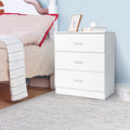 Segmart White Wood Chest Cabinet, 26" x 13" x 29" Durable MDF Wood Chest Cabinet with Metal Handles, Simple Bedroom Furniture Chest of Drawers for Closet to Storing Clothes, Cosmetic, S7893
