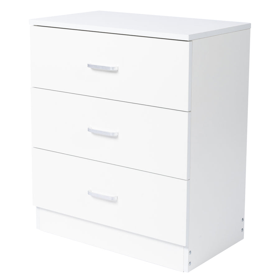 Segmart White Wood Chest Cabinet, 26" x 13" x 29" Durable MDF Wood Chest Cabinet with Metal Handles, Simple Bedroom Furniture Chest of Drawers for Closet to Storing Clothes, Cosmetic, S7893