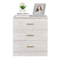 4 of Drawers Nightstand Cabinet, SEGMART Modern MDF Wood Chest Cabinet with Metal Handles, Simple Bedroom Furniture Chest of Drawers, White Finish, S7893