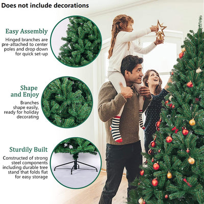 Artificial Christmas Trees, 2022 Upgraded Premium Hinged Christmas Spruce Tree with 1400 Tips, 7.5ft Artificial Christmas Tree with Metal Stand, S9921