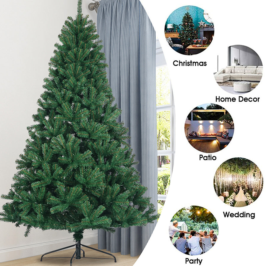 Artificial Christmas Trees, 2022 Upgraded Premium Hinged Christmas Spruce Tree with 1400 Tips, 7.5ft Artificial Christmas Tree with Metal Stand, S9921