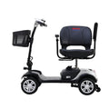 Compact Mobility Scooters for Senior, SEGMART Heavy Duty Electric Scooters with 300W Motor, Motorized Scooter with Detachable Basket, Outdoor Scooter With Anti-Tip Tires, Silver, SS1910