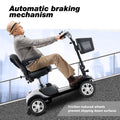Compact Mobility Scooters for Senior, SEGMART Heavy Duty Electric Scooters with 300W Motor, Motorized Scooter with Detachable Basket, Outdoor Scooter With Anti-Tip Tires, Silver, SS1910